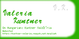 valeria kuntner business card